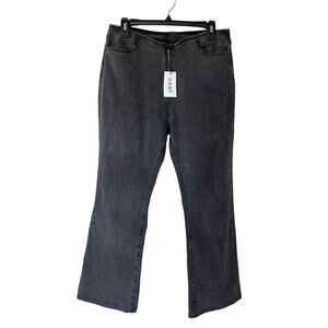 NWT Cider Gray Black Zip Front Jeans (Size Large)